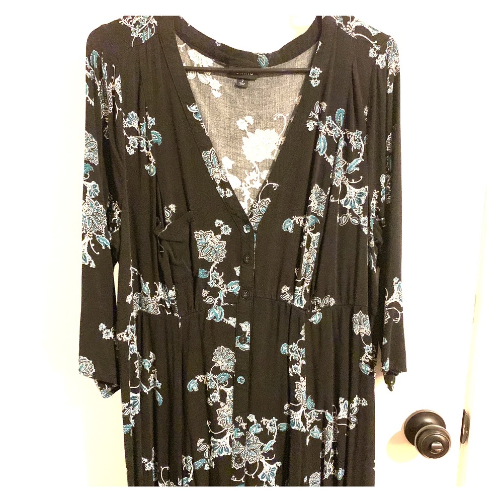 Torrid Navy Maxi Hi Low Dress